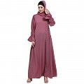 Designer elegant abaya- Puce Pink Designer elegant abaya- Puce Pink